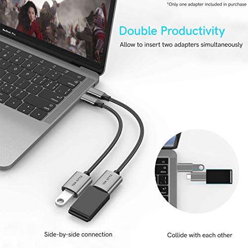 Tek Styz USB-C 3.0 OTG Adapter Compatible with Asus ZenPad S 8.0 PD for Quick Multi-Function Use of mice, Backup, Keyboard, microsdxc, Drives, Save, More (5Gbps) 3