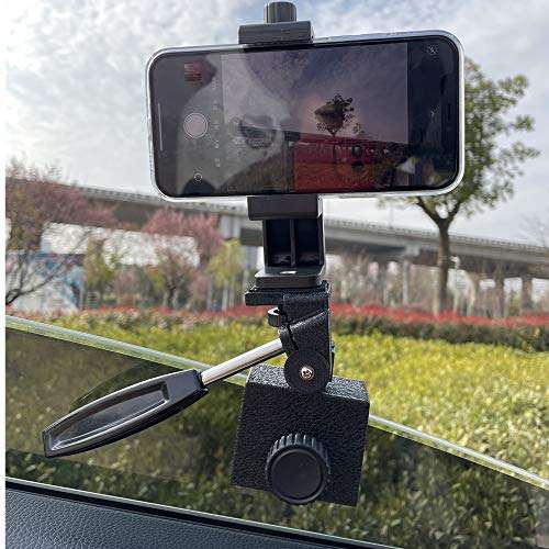 Jnrtifow Car Window Mount with Cell Phone Tripod Mount for Smartphone Camera Telescopes, Spotting Scopes, Binoculars, Night Vision Devices 4