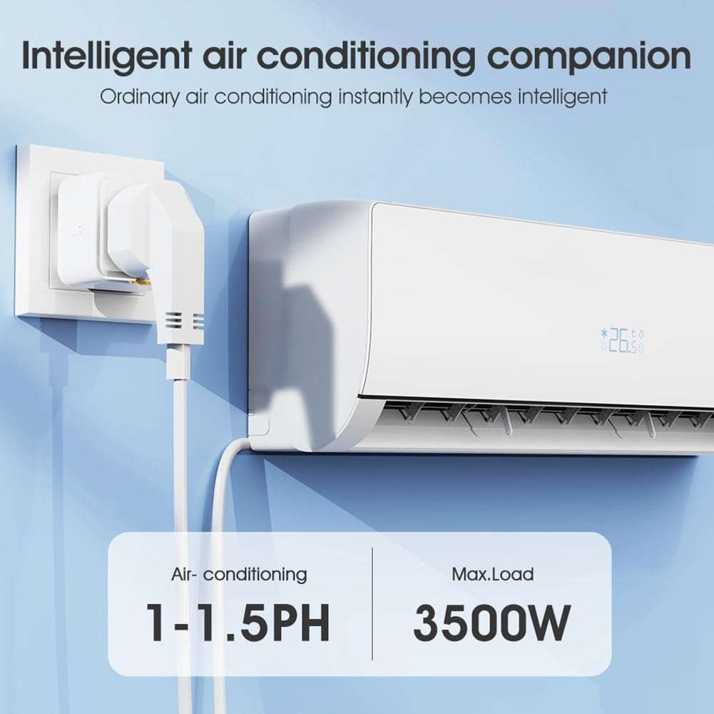 Geuxe WiFi Smart Socket Universal Plug APP Controls Voice Timing 2.4G Wireless Plug Switch US Plug, White 6