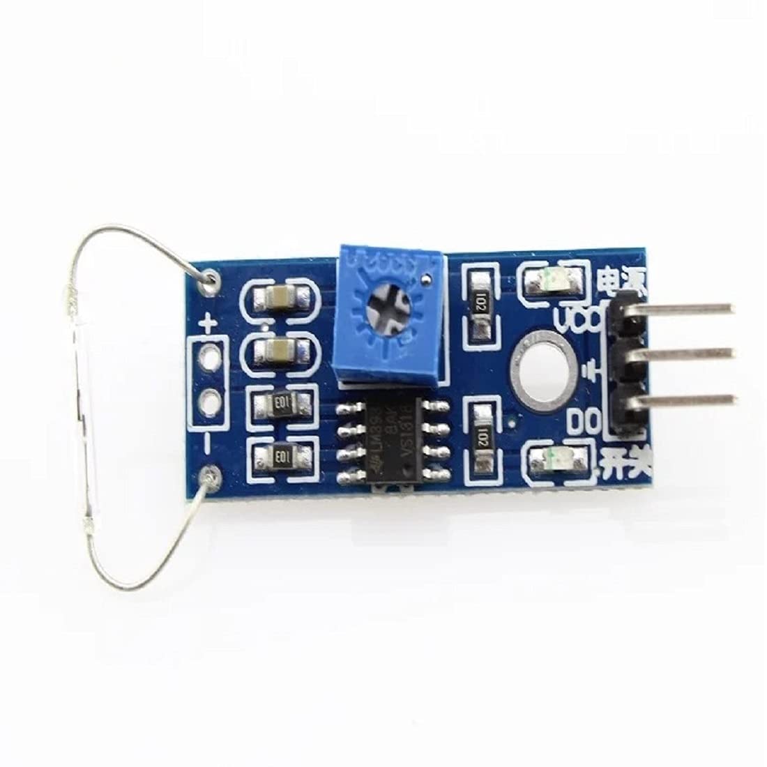 5V Magnetic Reed Switch Sensor | Reed Switch Sensor Module compatible with Arduino - Photocopiers/Washing Machines/Refrigerators/Door(1 pcs) 1