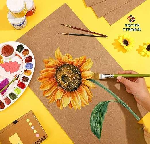 British Terminal 2mm MDF Boards for Art & Crafts, Wood MDF Sheets for Craft Work, Painting, Resin Art, Fluid Art, Decoupage, Mandala Art, Pyrography,Lippan,diy Cutouts l Material for Artists,students (24 X 18 INCH - 10 PCS) 6