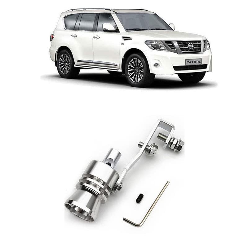 BRYGHT™ Turbo Type Sound Whistle Car Silencer Exhaust Silver for Nissan Patrol