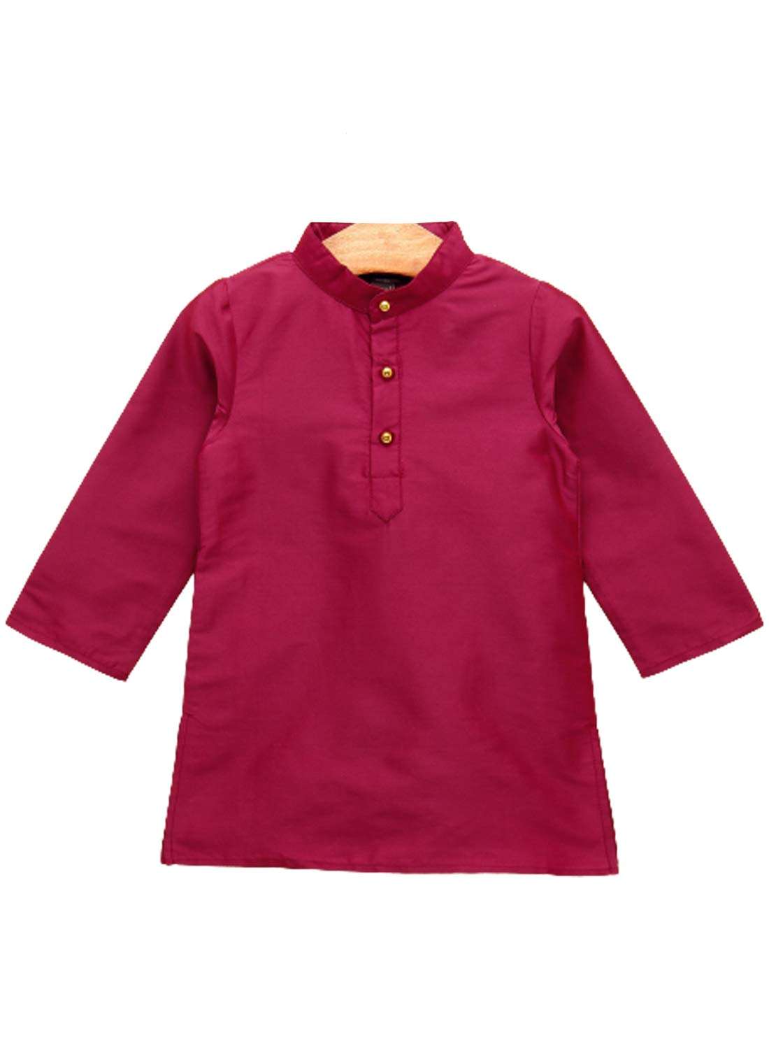 A.T.U.N. All Things Uber nice Boy's Solid Regular Pyjama Jacket Set (BJKP_Wine-Ivory 7-8 Years) 3