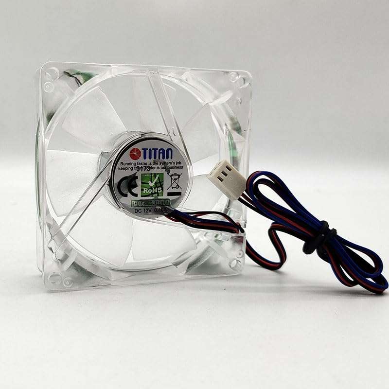 NZNYDNL TFD-C8025L12ZLD4 8025 12V 0.10A 8CM 3-wire transparent lighting cooling fan 1