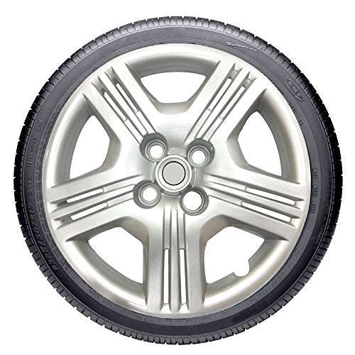 Oshotto Push type 15 inch Silver Wheel Cover Caps Compatible with Honda IV tech City 2010 to 2013 Models (Set of 4) 5