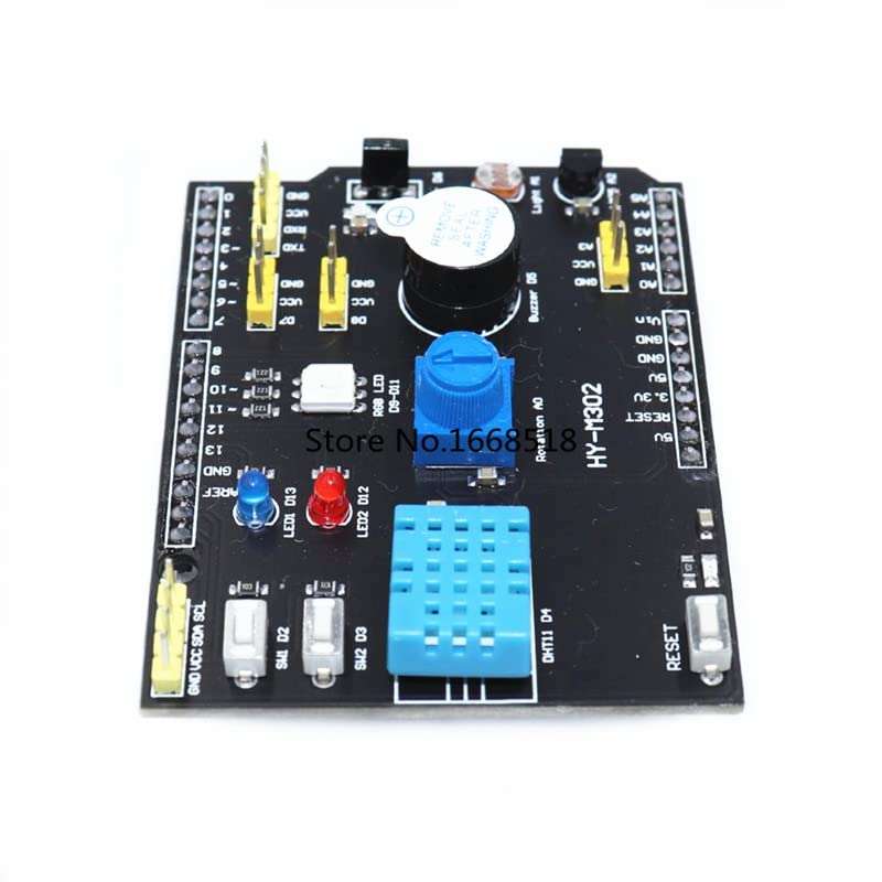 DHT11 LM35 Temperature Humidity Sensor Multifunction Expansion Board Adapter for Arduino RGB LED IR Receiver Buzzer I2C 6