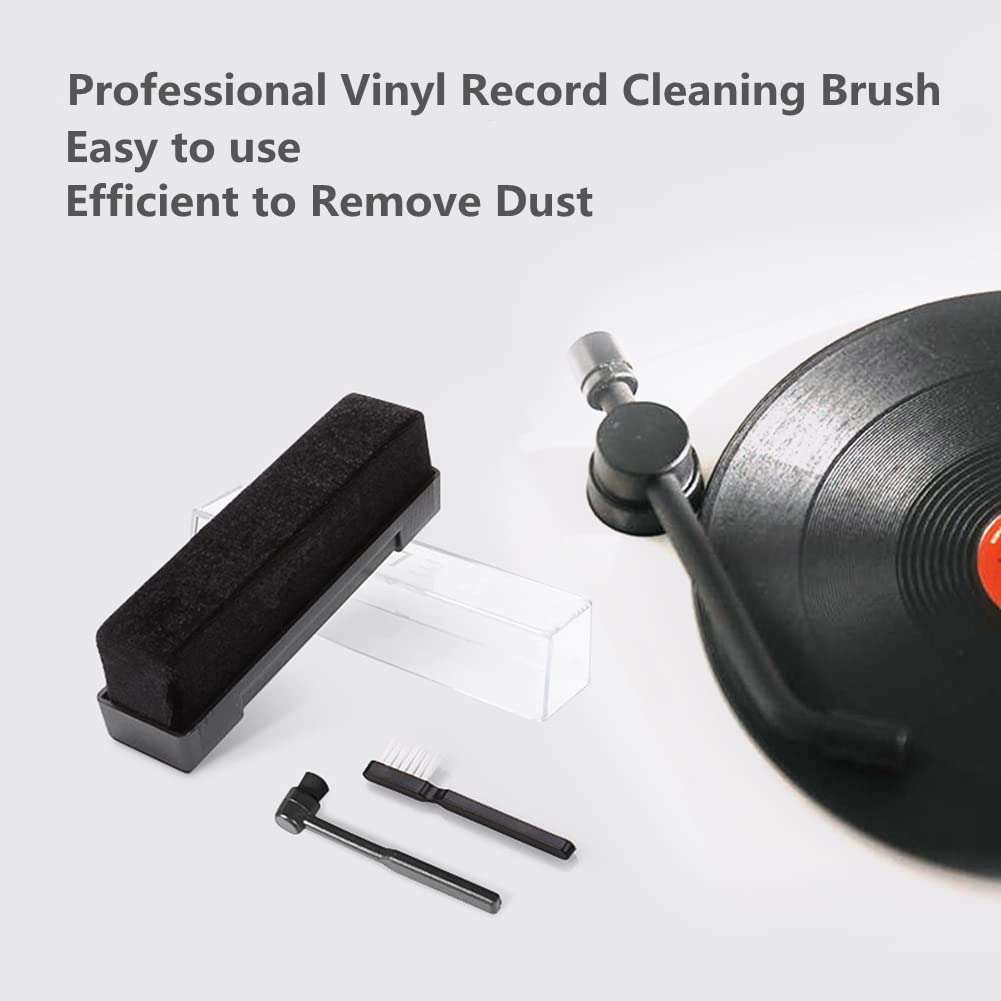 Sanpyl Flannel Record Cleaning Brush, 3-Piece Set, Anti-Static Dust Remover, Effortlessly Removes Dust, Stains, Fingerprints, Protective Layer, For Records 4