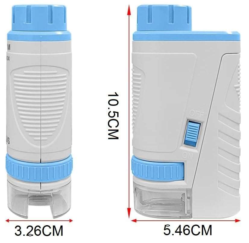 Divik Mini Microscope with LED Light High Definition for Students Microbiological Observation Preschool Home Study Educational Toys 160x Zoom Kids Handheld Microscope (1Pcs) 6