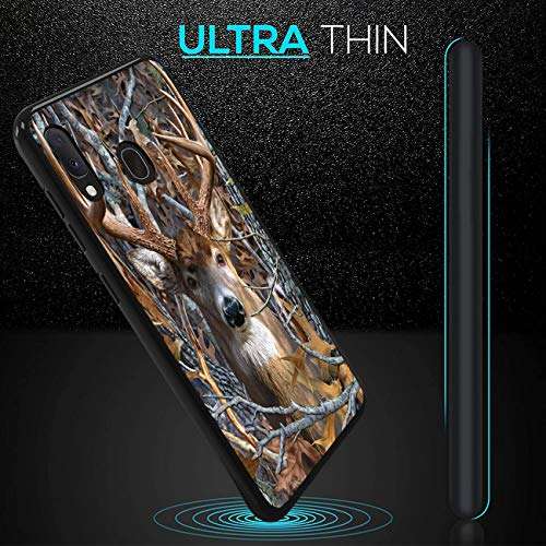 Galaxy A30 Case, Galaxy A20 Case, Slim Fit Full-Body Bumper Soft Protective TPU Soft Silicone Case for Samsung Galaxy A30/A20, Jungle Camouflage Deer 5