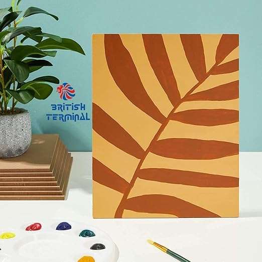 British Terminal 2mm MDF Boards for Art & Crafts, Wood MDF Sheets for Craft Work, Painting, Resin Art, Fluid Art, Decoupage, Mandala Art, Pyrography,Lippan,diy Cutouts l Material for Artists,students (24 X 18 INCH - 10 PCS) 5