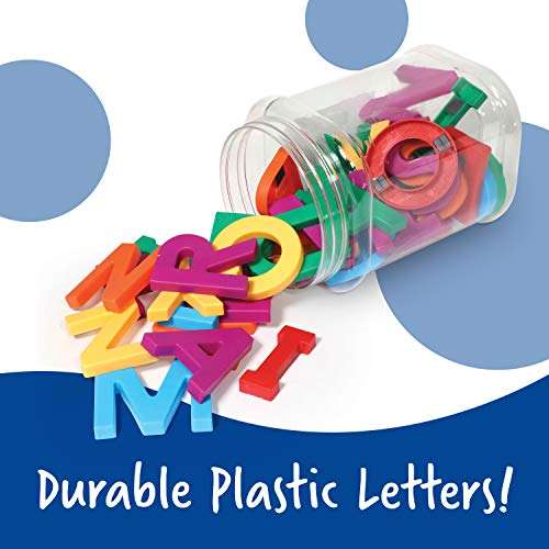 Learning Resources Jumbo Magnetic Uppercase Letters, ABCs, Early Letter Recognition, 40-Pieces, Large Magnetic Letters, Assorted Colors, Ages 3+ 4