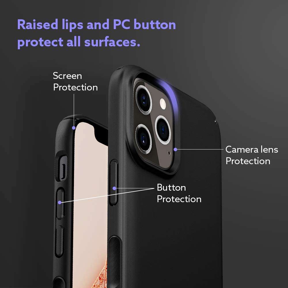 Caseology Dual Grip Compatible with iPhone 12 Pro Case Compatible with iPhone 12 Case (2020) - Black 4