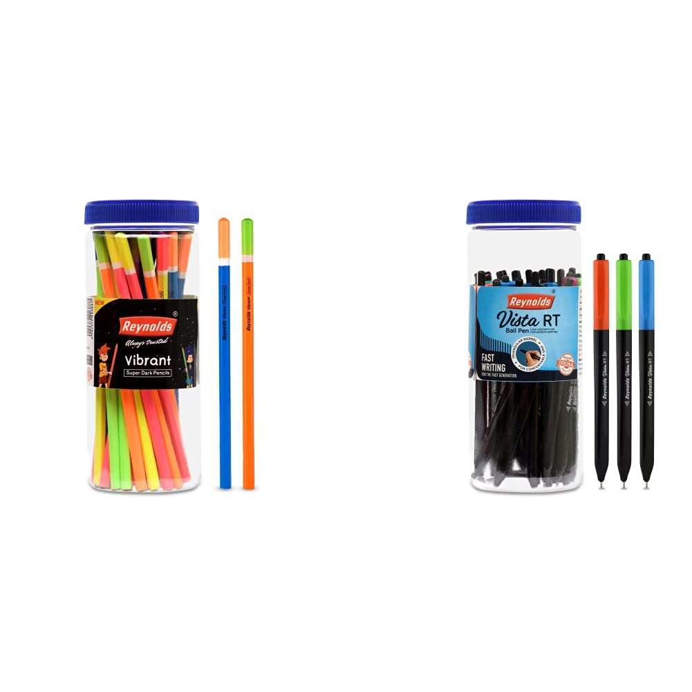 Reynolds VIBRANT PENCIL 30 CT JAR, Grey & Reynolds VISTA RT BP 25 PENS JAR 1