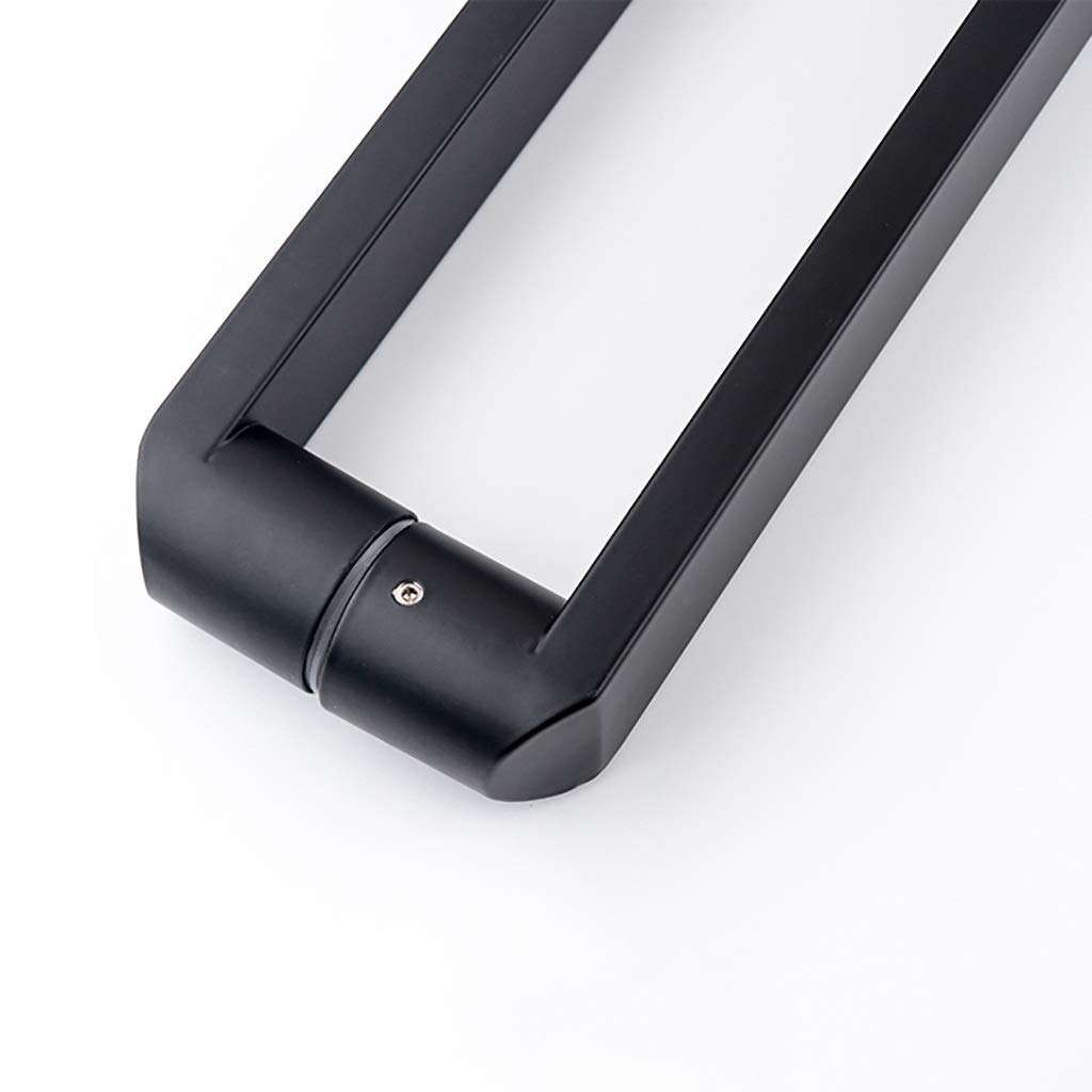 XLAHD 304 Stainless Steel Square Tube Glass Door Handle, Office Push-Pull Door Handle/Bathroom Shower Door Handle 84cmDIY Tools Hardware 2