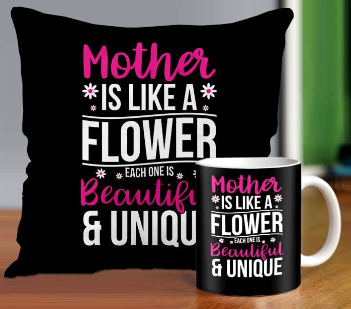ME & YOU "Mother is Like a Flower Printed Gifts |Best Gift for mom on Mothr Day, Birthday for Mother/Mom | Gift for Mumma |Birthday Gift for Mother