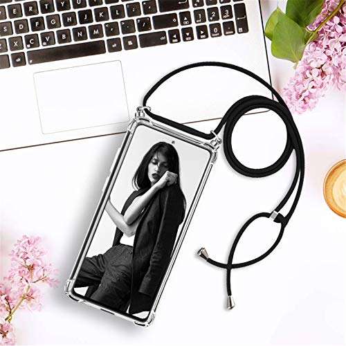 S20 FE 5G Phone Case Lanyard Crossbody Compatible with Samsung Galaxy S20 FE 5G Case Clear Transparent TPU Phone Cases Tether Safety Strap Cell Phone Cover with Cord Nylon Neck Strap 6