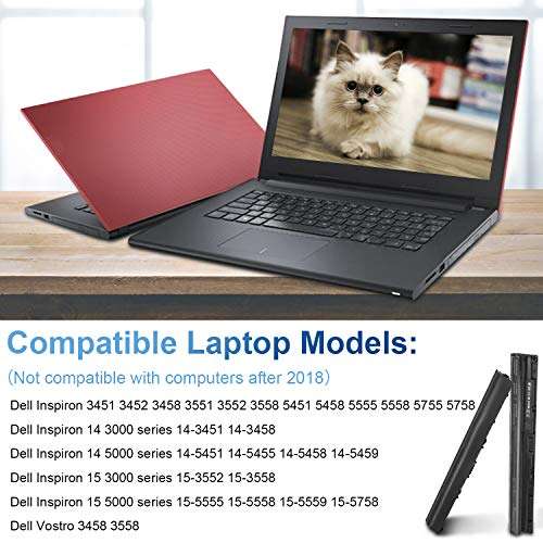 New M5Y1K Laptop Battery Compatible with Dell Inspiron 15 3000 5000 5555 5558 5559 3552 3558 3567 14 3452 3458 5458 17 5755 5758 5759 Series Notebook, fit Gxvj3 K185W Ki85W Wkrj2 VN3N0 5