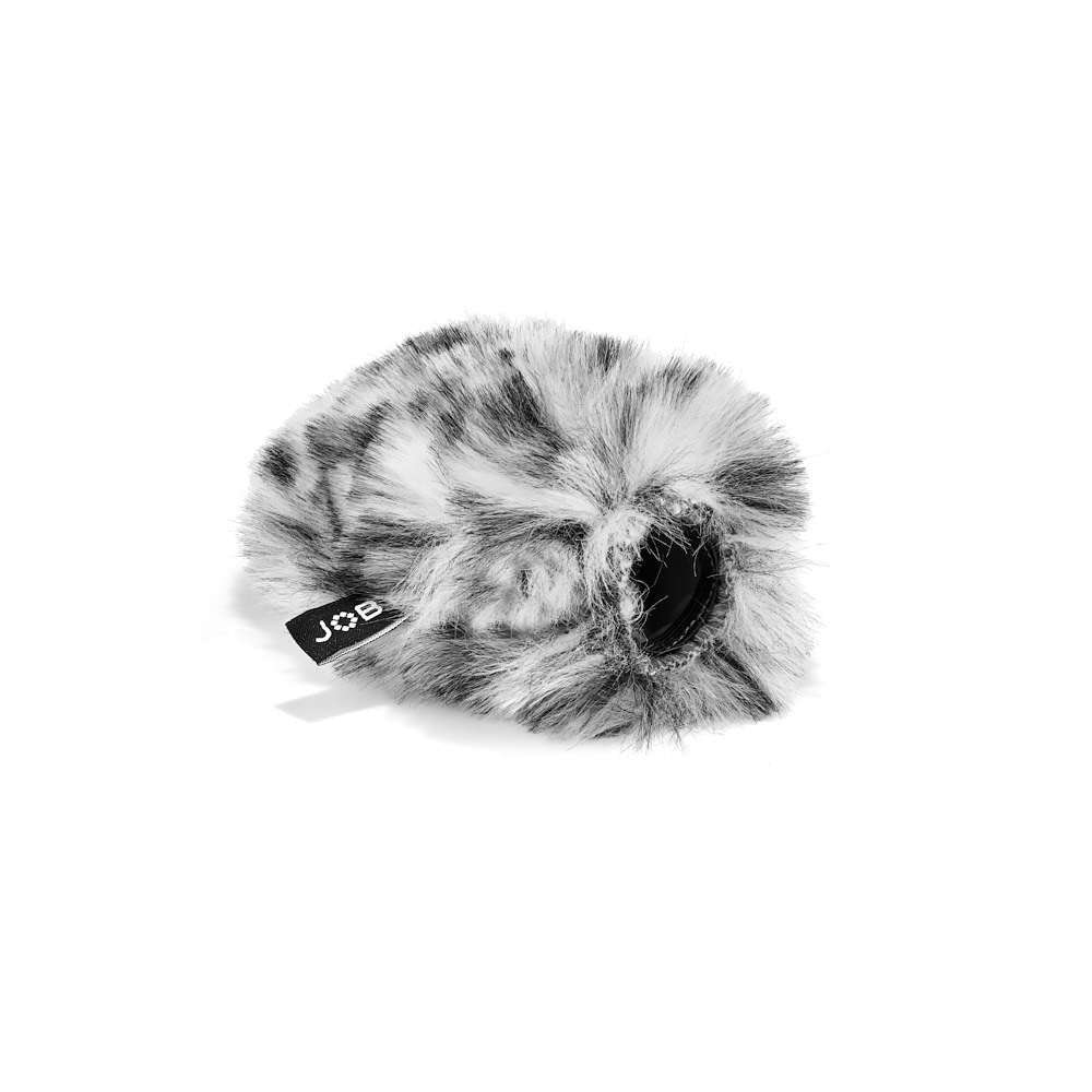 JOBY Wavo Windjammer Polar Slip-On Furry Cover for Wavo Microphone - Extra Noise Reduction, deadcat, windsock, Windshield, Photo Video, vlogging, Live Streaming, FaceTime, Stylish, Colorful, Cheetah 1