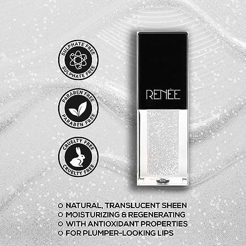 RENEE See Me Shine Lip Gloss - Star Of Frost 2.5ml, Non Sticky & Non Drying Formula| Long Lasting Moisturizing Effect| Compact and Easy to Carry 4