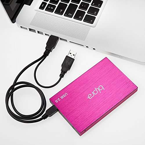 BIPRA 200Gb 200 Gb 2.5 USB 2.0 External Pocket Slim Hard Drive - Sweet Pink - Ntfs (200Gb) 6