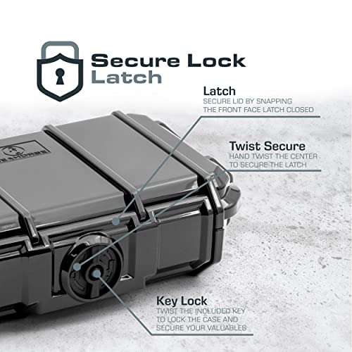 Seahorse 56 Portable Waterproof Dry Box Hard Protective Micro Case - Mil Spec/USA Made / IP67 Waterproof/Lockable/Airtight/Smell Proof - for Hand Tools, Hobby Tools 4