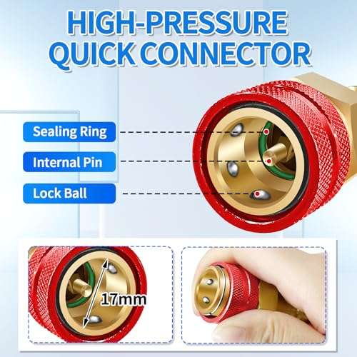 Boltigen R1234yf to R134a Adapter, R134a Adapter, R134a to R1234yf Adapter Kit, for R1234yf/R134a Car AC Refrigerant System 5