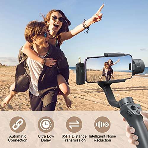 HMKCH Wireless Lavalier Microphone for iPhone - Android Phone/Camera/Computer/Laptop, Professional Dual Lapel Mic with USB-C/3.5mm/USB Plug for Video Recording, Vlog, YouTube, TikTok 4