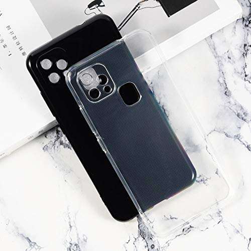 Ytaland for OUKITEL C22 case, Crystal Clear Soft Silicone Shockproof TPU Transparent Bumper Protective Phone Case Cover for OUKITEL C22 (Black) 5