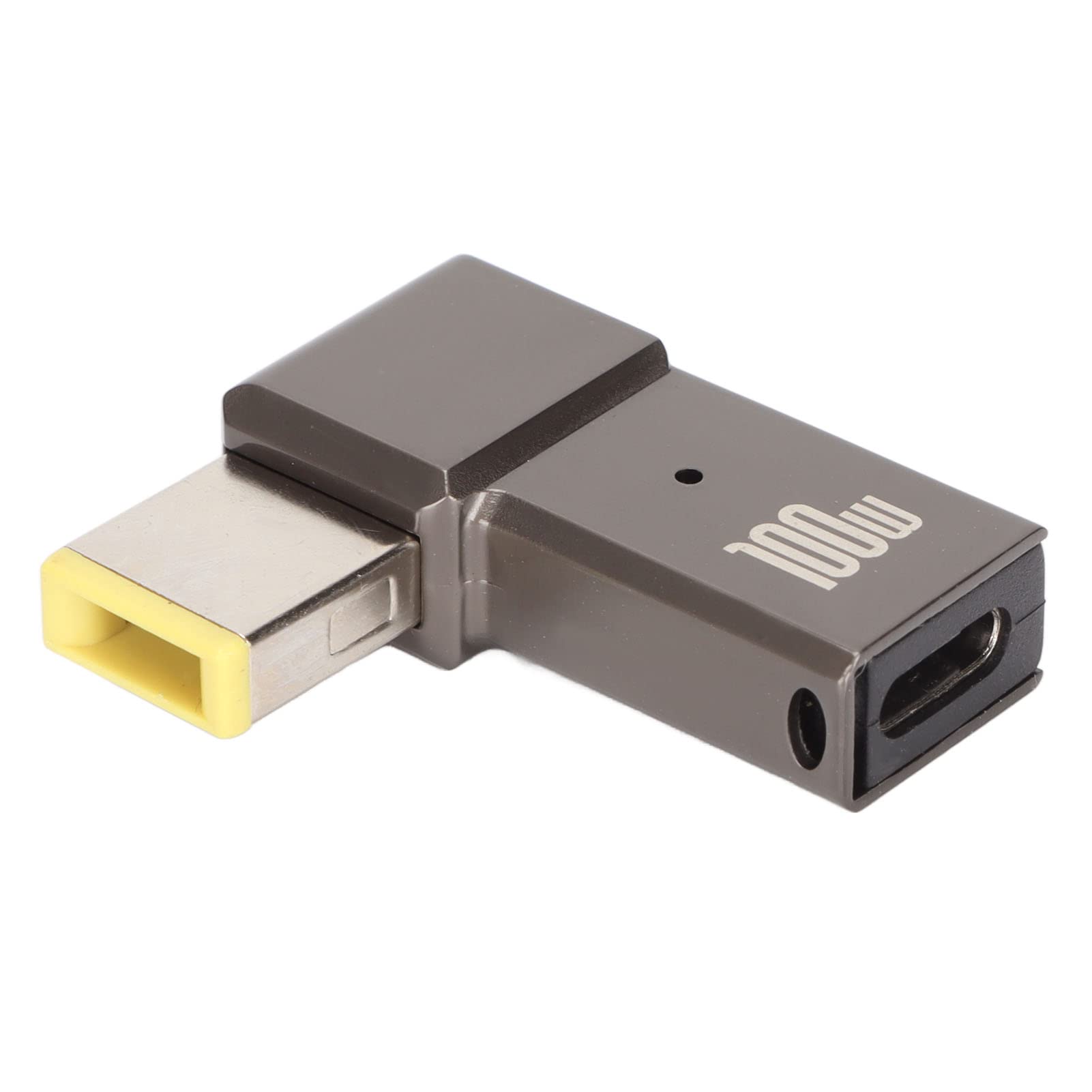 USB C to Slim Tip Adapter, 100W 5A Laptop Type C Female Input to Right Angle Slim Tip Rectangle Power PD Plug Converter for Yoga T Series T431s T440 T440p T440s, for