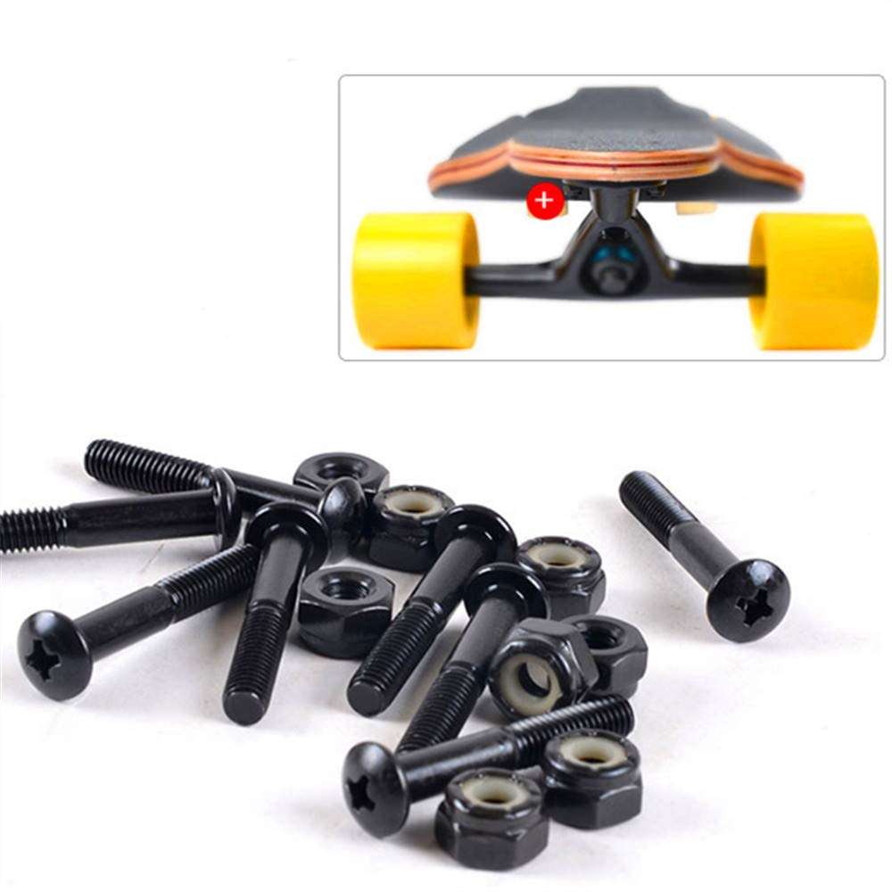 BESIY 16 Pcs Longboard Skateboards Cruiser Hardware Screws Mounting Bolts Set (1.25") 5