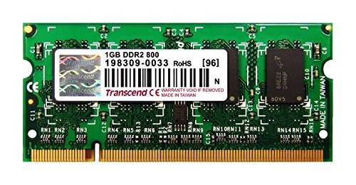 Transcend Memory 1GB DDR2 800 (PC2 6400) Unbuffered So-dimm 200PIN, Laptop Memor
