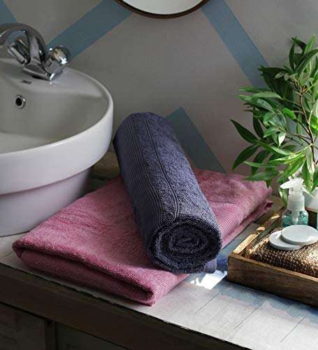 JBG HOME STORE 100% Cotton Regular Size Super Soft Bath Towels with 450 GSM for Bathroom | Premium Highly Absorbent Quick Dry Full Body Bath Towels for Men and Women, Pack of 2, 27 x 54 Inches 1