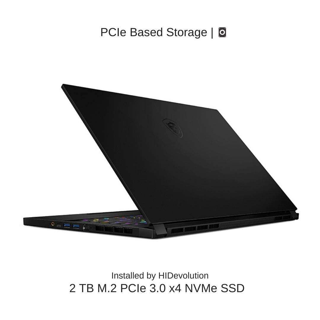 HIDevolution MSI GS66 Stealth 10SGS 15.6" FHD 300Hz, 2.6 GHz i7-10750H, RTX 2080 Super Max-Q, 32 GB 2666MHz RAM, 2 TB PCIe SSD 5