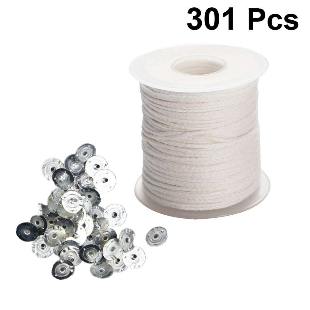 EXCEART 1 Roll 61 Wick Centering Tool DIY Kits DIY Candle Making Metal Stand Candle Making Wick DIY Candle Supply Candle Wick Center Black Outfit Lighter Holder Crafting Supplies with Tray 6