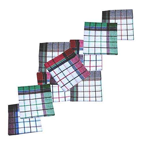 DK Handloom Kitchen Napkin 100% Cotton King Chapatis Napkin and Cleaning Kitchen 20 x20 cm, Set of 12