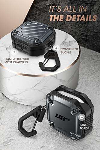 SUPCASE Unicorn Beetle Pro Series Case Designed for Galaxy Buds Live 2020 Release, Full-Body Rugged Protective Case with Carabiner (Black) 5