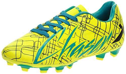 Vector X Chaser Football Shoes (Green-Black-Firozi) (5)