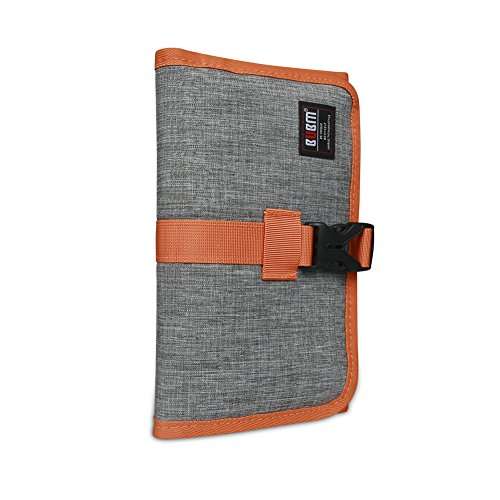 Electronic Organizer, BUBM Travel Cable Bag/USB Drive Shuttle Case/Electronics Accessory Organizer for Home Office-Grey 2