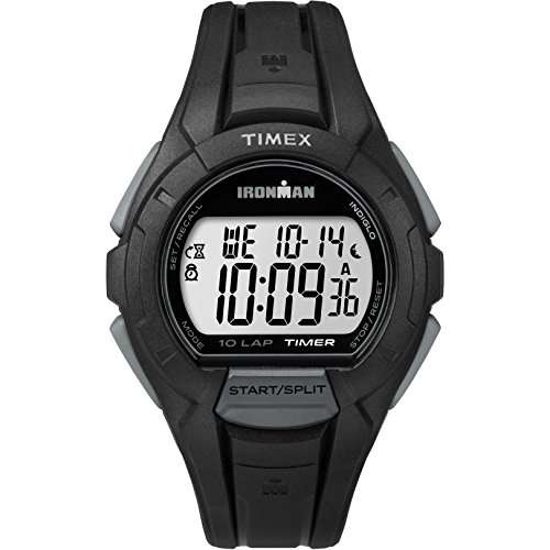 Timex Men's Ironman Triathlon Essential 10 40mm Watch – Black Case Black Resin Strap