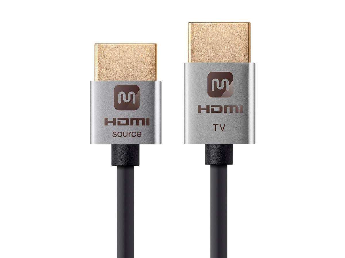 Monoprice 114196 HDMI High Speed Active Cable - 15 Feet - Black, 4K@60Hz, 18Gbps, HDR, 36AWG, YUV 4:4:4 - Ultra Slim Active Series 2