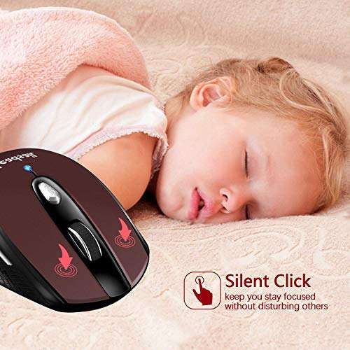 LeadsaiL Wireless Mouse for Laptop, 2.4G Portable Slim Cordless Computer Mouse with 6 Buttons, USB Mouse for Windows 10/8/7/Mac/MacBook Pro/Air/HP/Dell/Lenovo/Acer 3