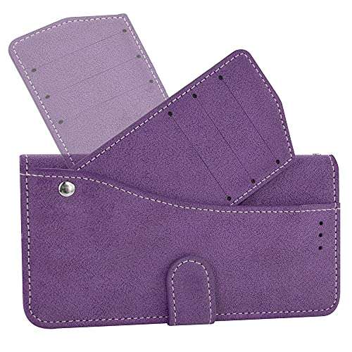Compatible with Samsung Galaxy J3 Orbit J 3 Star 2018 3J Achieve Wallet Case Tempered Glass Screen Protector Flip Credit Card Holder Stand Cell Phone Cover for J3V V 3rd Gen SM J337A J337V J337 Purple 5