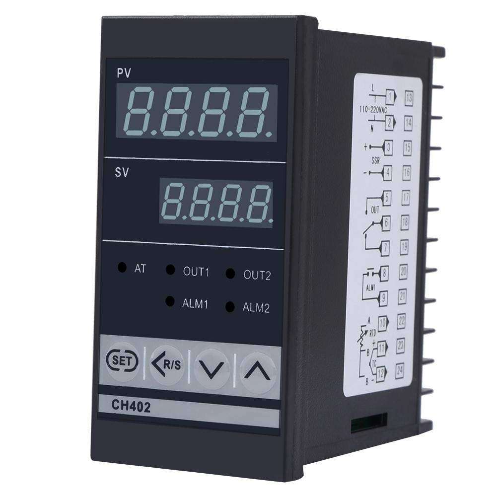 Thermostat Switch,Thermostat Controller Digital Thermostat Ch402 Ac85-264V High Precision Smart Pid Temperature Controller Relay Input 2