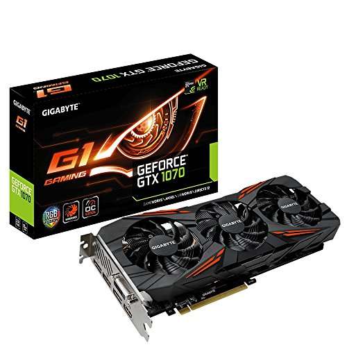 GIGABYTE GV-N1070G1 GAMING-8GD REV2.0 GeForce GTX 1070 G1 Computer Graphics Card 1