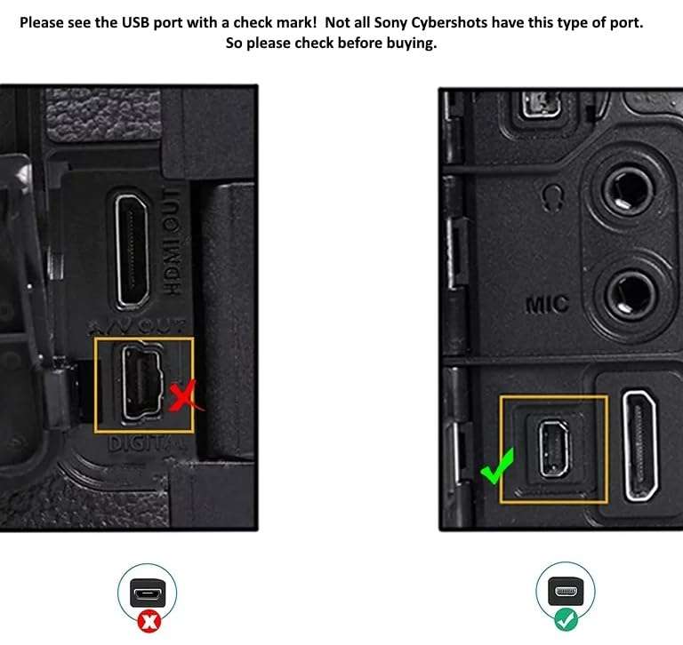 USB PC Data Transfer Battery Charger Cable for Select Sony Cybershot DSC-H200 DSC-H300 DSC-W370 DSC-W800 DSC-W830 DSC-W310 (See / Check Product Description for List of Compatible Models Before Buying) 2