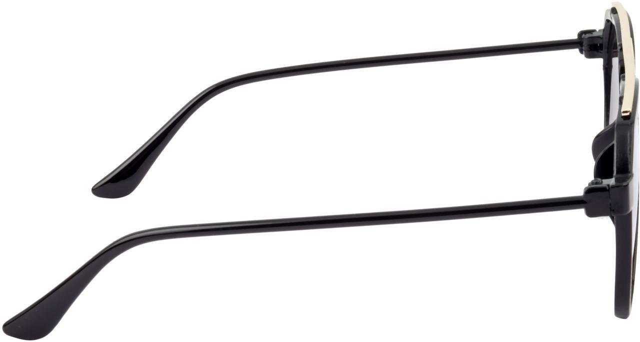 NuVew Mirrored Aviator Unisex Sunglasses - (Gold-Pink Mirror Lens | Black-Gold Frame | Medium Size) 6