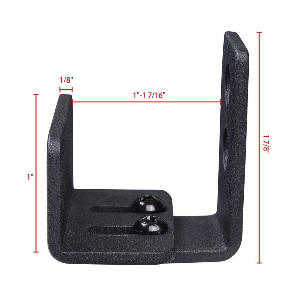 Adjustable Wall Mount Floor Guide Carbon Steel Hardware Fits for Door Thickness Up to 1 3/8" Sliding Barn Door Bottom Groove Needed US Delivery 6