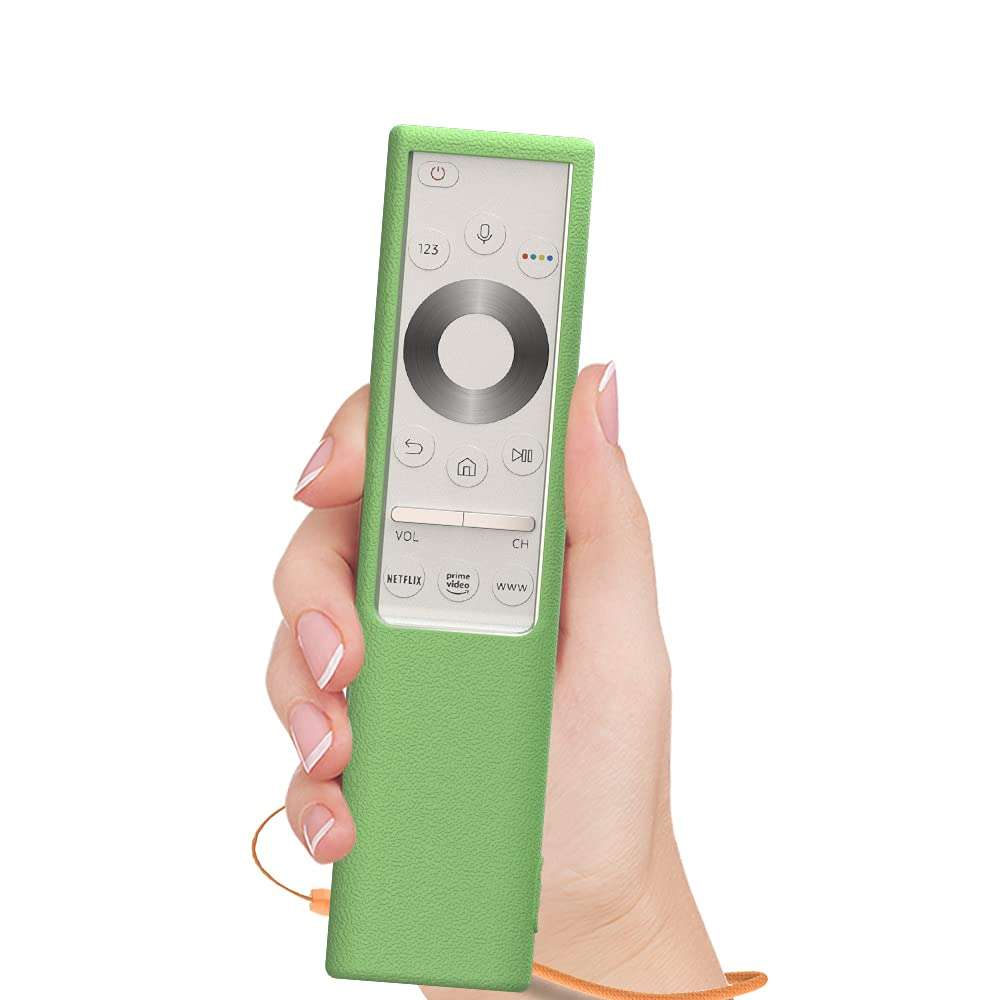 Oboe Silicone Protective Case for Samsung BN59-01311 Smart TV Remote Shockproof Anti-Slip Battery Cover for Samsung QLED TV Smartone Remote Anti-Lost with Remote Loop (Glow in Dark Green) 5