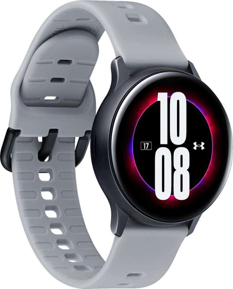 Samsung Galaxy Watch Active2 W/Enhanced Sleep Tracking Analysis, Auto Workout Tracking, and Pace Coaching (40mm, Under Armor Edition), Aqua Black - US Version with Warranty 1