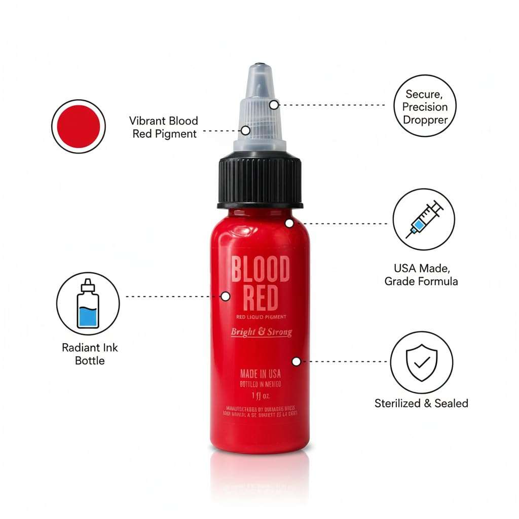 Radiant Colors - Real Black - Tattoo Ink 1oz Bottles Pigment 5